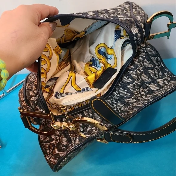 Christian Dior Trotter Saddle Hand Bag Purse - Picture 2 of 14